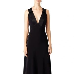 Jill Jill Stuart Deep V Alison Gown Black - Size 2